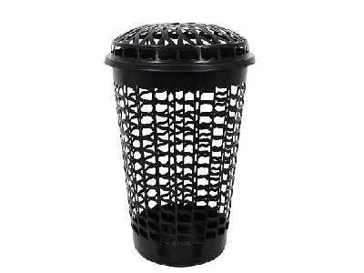 PLASNEW-RF2801 CESTO TELADO PRETO C/TAMPA  56L