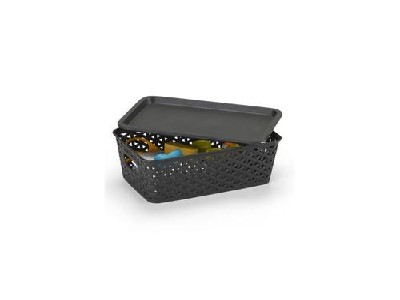 PN-RF1550PR CESTO ORGANIZ RATTAN PQ PRETA