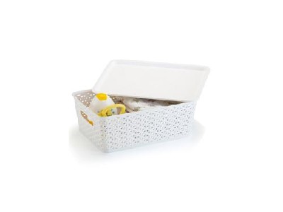 PN-RF1555BR CESTO ORGANIZ RATTAN MEDIO BRANCO