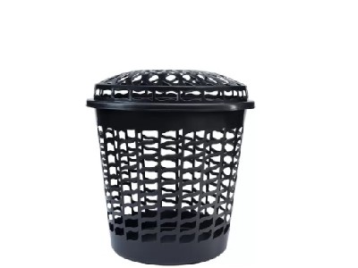 PLASNEW-RF2531 CESTO TELADO C TAMPA PRETO 30L