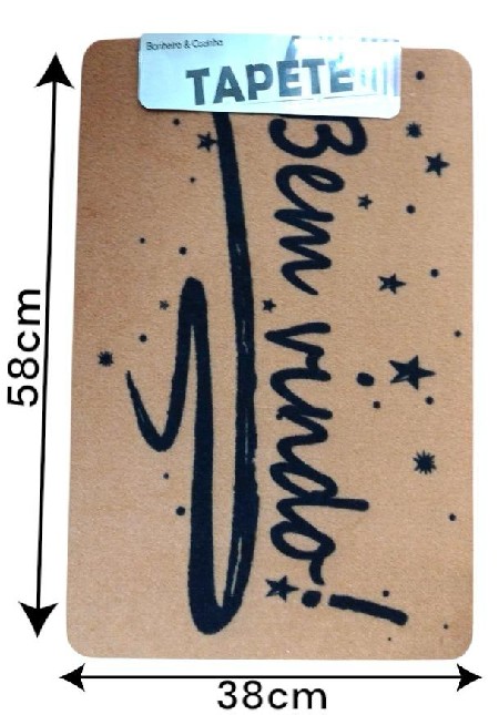 TOP-BA24763 TAPETE DE PVC MEDINDO 38 X 58CM