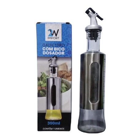 2W-RF8715 GALHETEIRO C BICO DOSADOR DE VIDRO 300ML