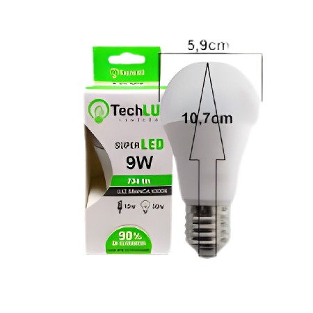 LPS-LAMPADA LED BULBO 09W 6.500K BIV E27 (100)