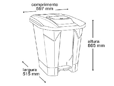 ARQPLAST-RF25749 LIX  120L PR C/ RODA PEDAL CLICK