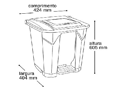 ARQPLAST-RF25754-LIX 60LTS BCA C/ RODA PEDAL CLICK