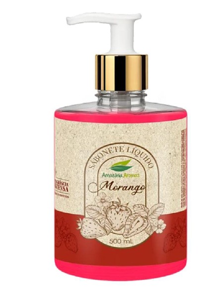 Q-AMAZONIA-SABONETE LIQ 500ML MORANGO (PUMP)