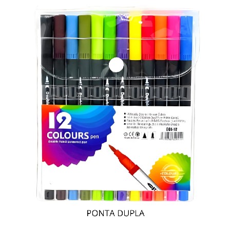 GOAL-ES0230 CANETAS HIDROGRAFICAS 12 CORES