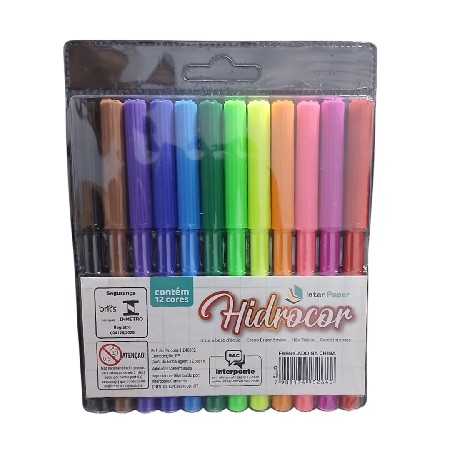INTER-RF40302 CANETAS HIDROCOR C/12 CORES