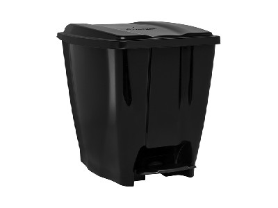 JAGUAR-RF3074 LIXEIRA PRETA COM PEDAL 40L