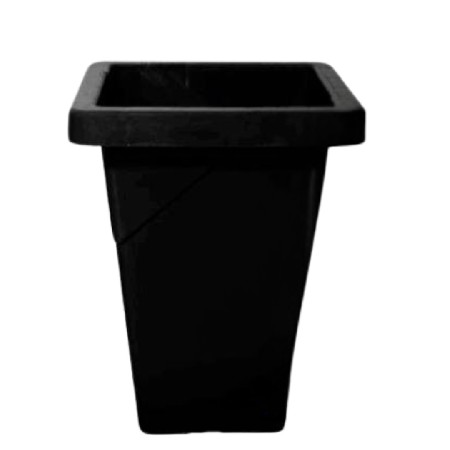 INP-RF6869-VASO ELEGANCE QUADRADO 16,5L. PRETO
