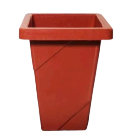 INP-RF6870-VASO ELEGANCE QUADRADO 16,5L. TERRACOTA
