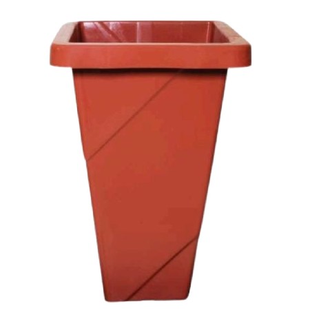 INP-RF6873-VASO ELEGANCE QUADRADO 25L. TERRACOTA