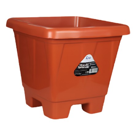 RAE-RF6001-VASO QUADRADO P 1.900 L TERRACOTA