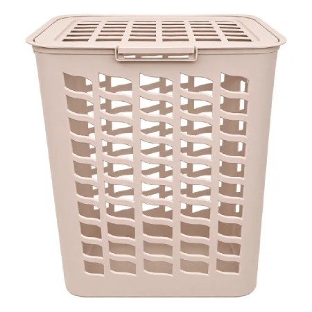 PLASNEW-RF2820 CESTO TELADO RETANGULAR AREIA - 55L