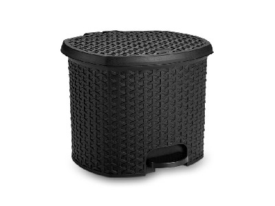 PN-RF1575PR LIXEIRA RATTAN C PEDAL 6L PRETO