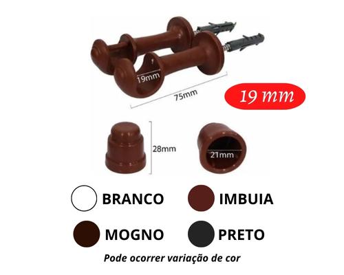 MORETI-SUPORTE DE VARAO 19MM PRETO