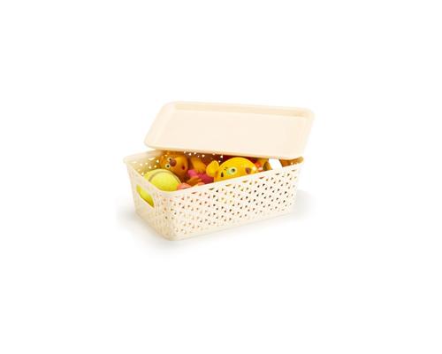 PN-RF1550CR CESTO ORGANIZ RATTAN PQ CREME