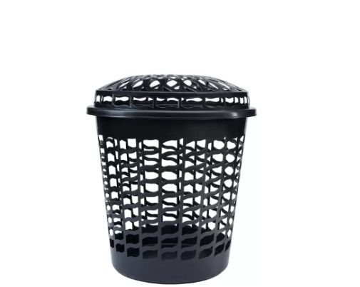 PLASNEW-RF2531 CESTO TELADO C TAMPA PRETO 30L