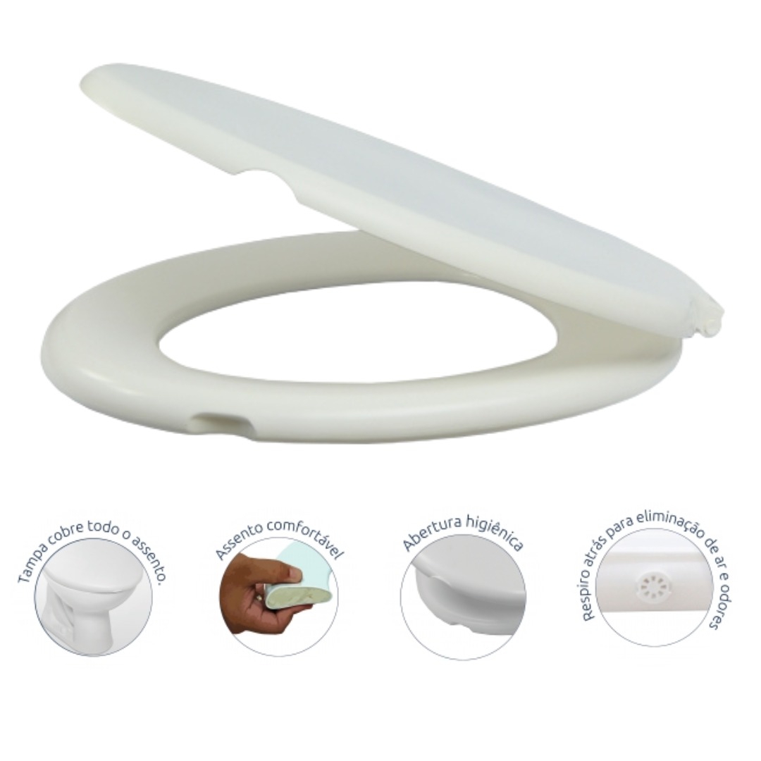 AL-RF2482 ASSENTO ALMOFADADO FLORENCA BRANCO