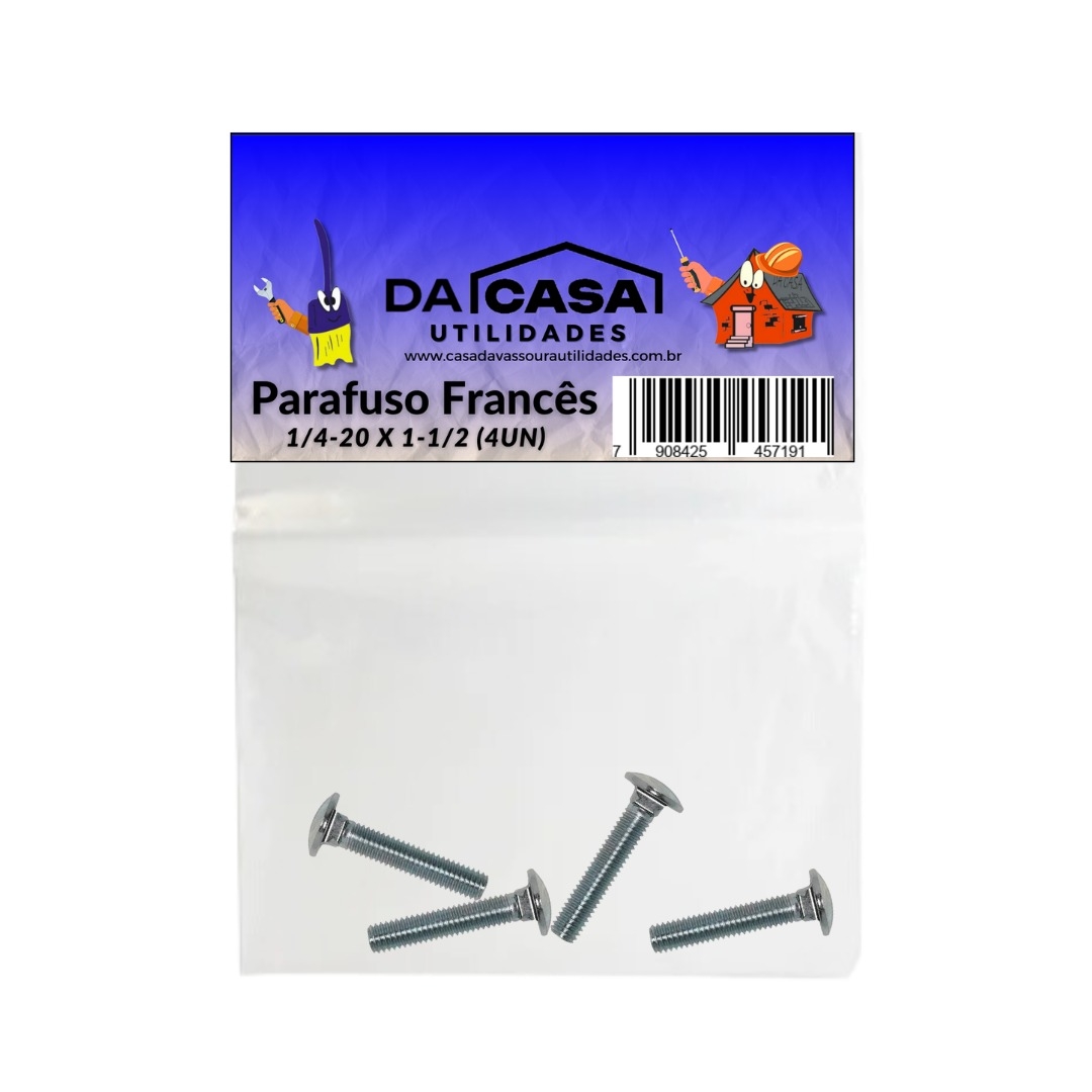 ENC-RF022 PARAFUSO FRANCES 1/4-20 X 1-1/2 (04UN)