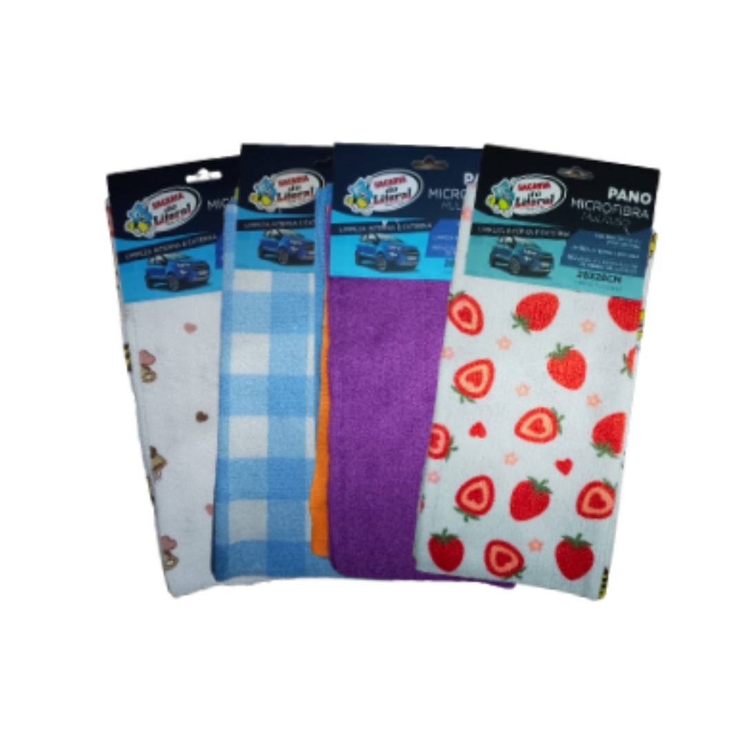 DACASA-PANO DE MICROFIBRA KIT C/3 (28X28)