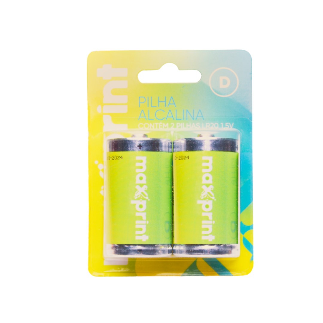 MAX-RF6401 PILHA ALCALINA D GRANDE 1,5V BT C/ 2