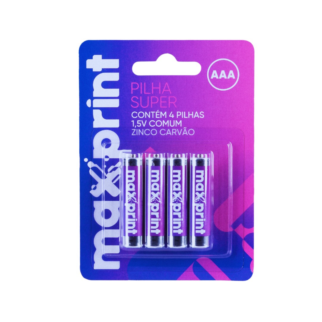 MAX-RF6468 PILHA COMUM AAA PEQUENA 1,5V