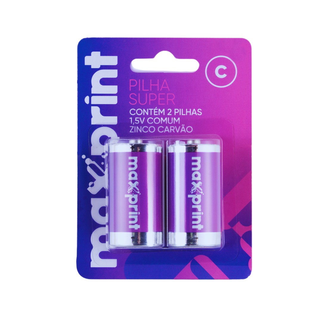 MAX-RF6472 PILHA COMUM C MEDIA 1,5V BT C/2