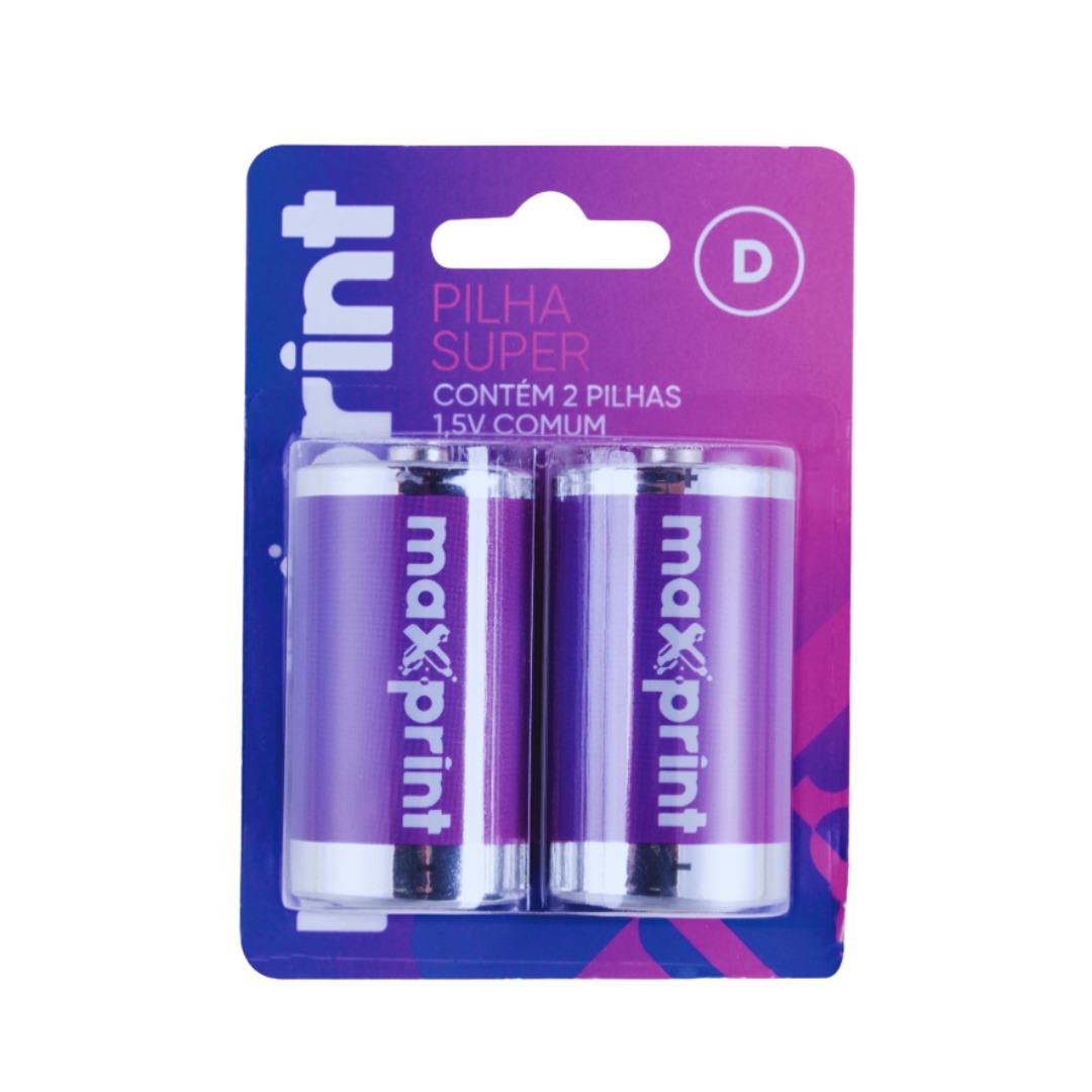 MAX-RF6491 PILHA COMUM D GRANDE 1,5V BT C/ 2