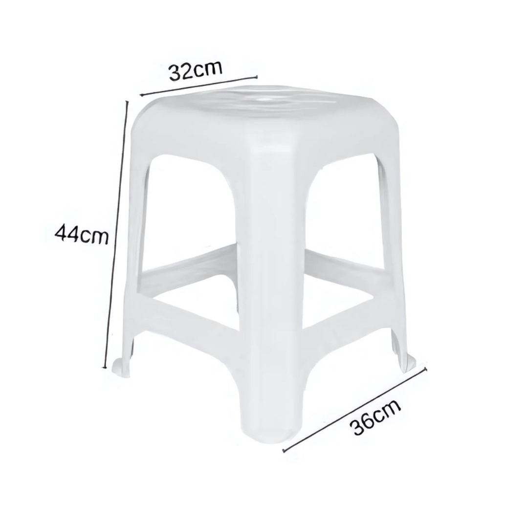 PLASNEW-RF1300 BANQUETA PLASTICA BAIXA BRANCA