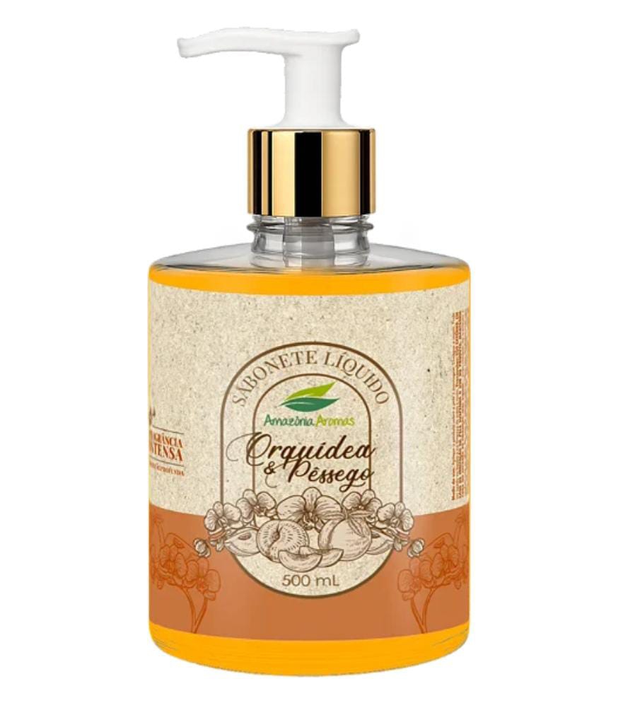 Q-AMAZONIA-SABONETE LIQ 500ML ORQUID E PESSEGO(PUM