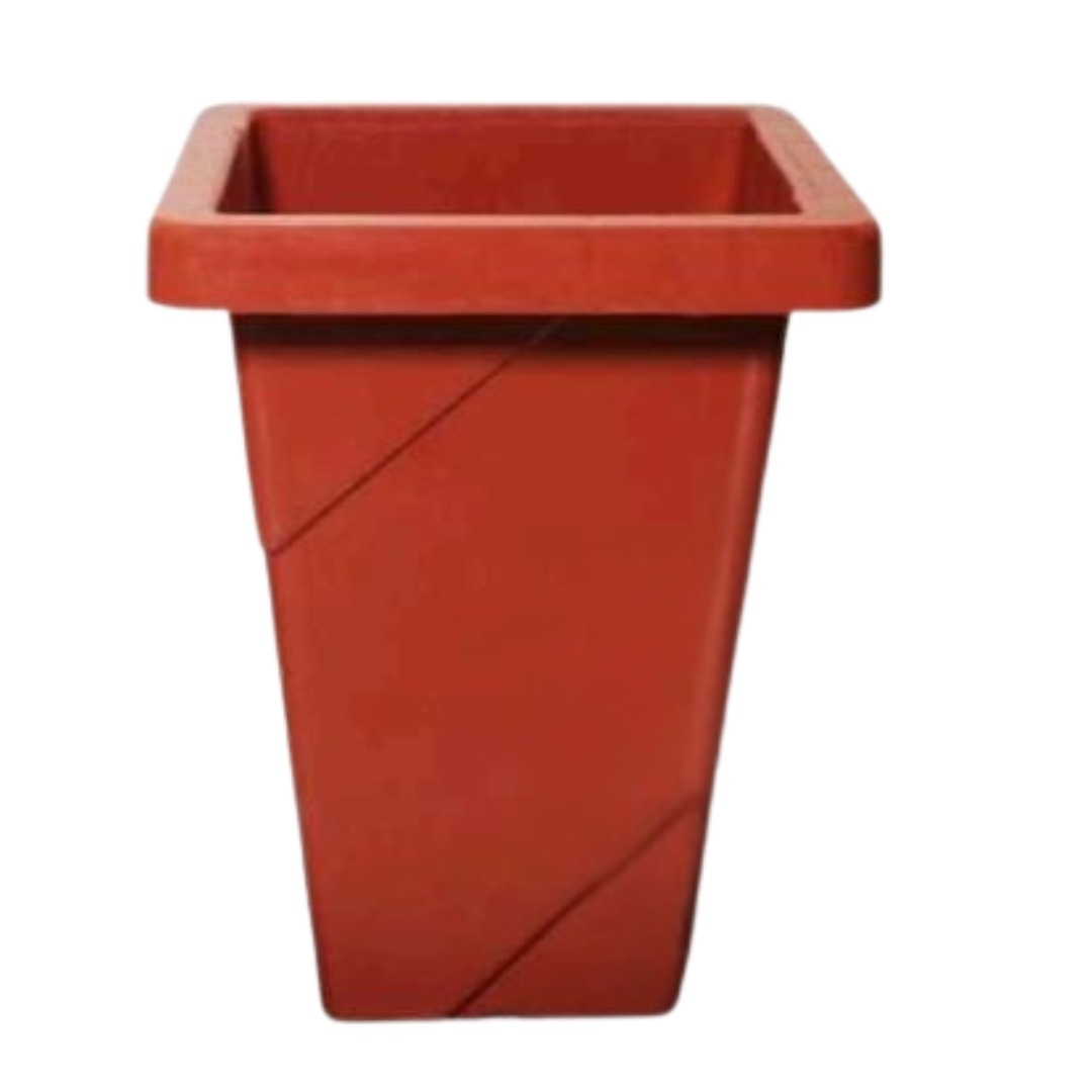 INP-RF6870-VASO ELEGANCE QUADRADO 16,5L. TERRACOTA