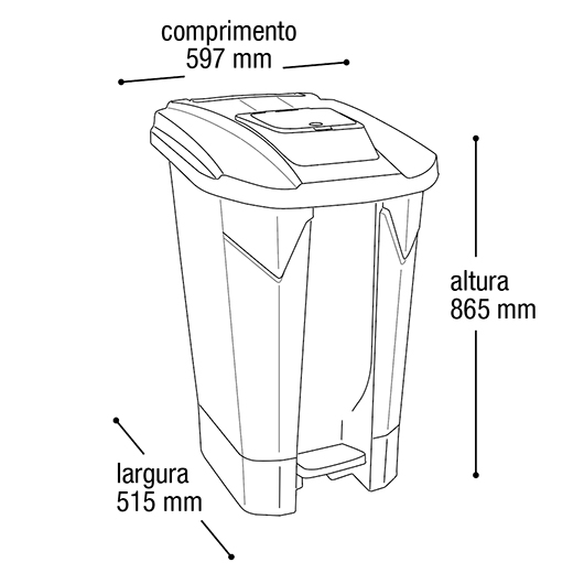 ARQPLAST-RF25748 LIXEIRA 120L P ORG C/ RODA TPA