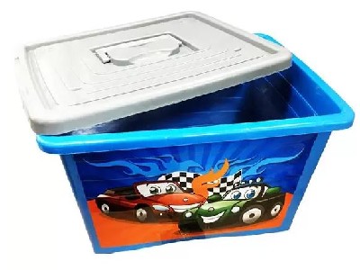ARQPLAST-RF25245 CAIXA ORGANIZADORA 30L LABEL AZUL