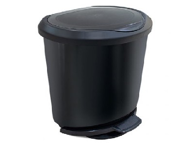ARQPLAST-RF25746 LIXEIRA C/ PEDAL 45 LTS - PRETA