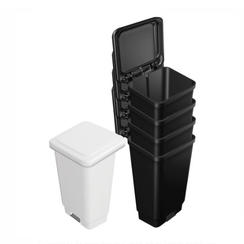 GOYAMA-RF0913G LIXEIRA COM PEDAL 50 LTS BRANCA