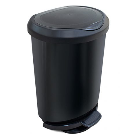 ARQPLAST-RF25746 LIXEIRA C/ PEDAL 45 LTS - PRETA